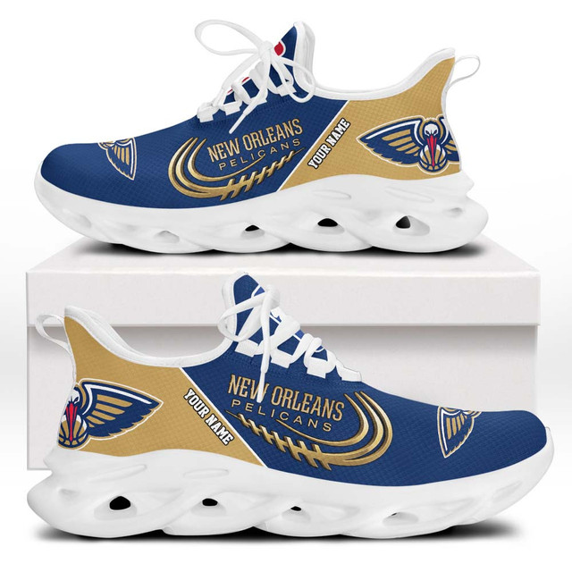 FINAL SALE - NEW CUSTOMIZED NBA30 NOP NEW ORLEANS PELICANS PREMIUM CLUNKY SNEAKERS