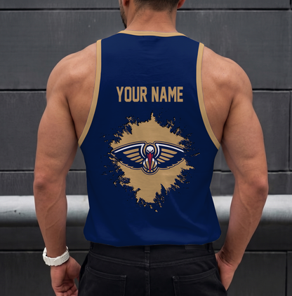 FINAL SALE - NEW CUSTOMIZED NBA30 NOP NEW ORLEANS PELICANS UNISEX TANK TOP