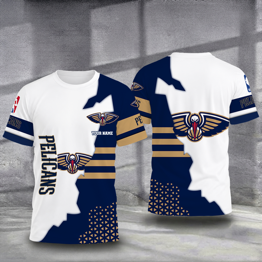 FINAL SALE - NEW CUSTOMIZED NBA30 NOP NEW ORLEANS PELICANS T-SHIRT, POLO SHIRT, ZIP POLO SHIRT, SWEATSHIRT, HOODIE & ZIP HOODIE