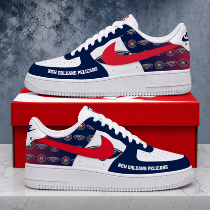 ELITE EDITION - NEW CUSTOMIZED NBA30 NOP NEW ORLEANS PELICANS AF1 SNEAKERS