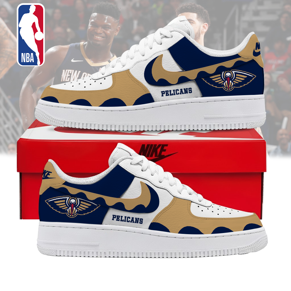 FINAL SALE - NEW CUSTOMIZED NBA30 NOP NEW ORLEANS PELICANS AF1 SNEAKERS