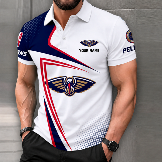 FINAL SALE - NEW CUSTOMIZED NBA30 NOP NEW ORLEANS PELICANS T-SHIRT, POLO SHIRT, ZIP POLO SHIRT, SWEATSHIRT, HOODIE & ZIP HOODIE