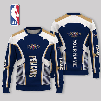 LIMITED EDITION - NEW CUSTOMIZED NBA30 NOP NEW ORLEANS PELICANS UGLY SWEATER