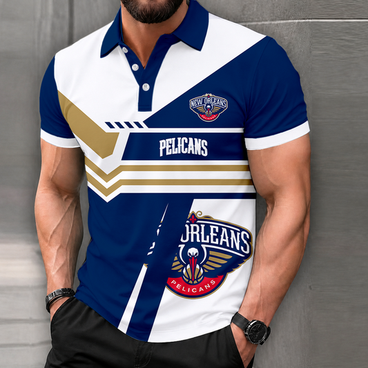 FINAL SALE - NEW CUSTOMIZED NBA30 NOP NEW ORLEANS PELICANS POLO SHIRT, ZIP POLO SHIRT & T-SHIRTS