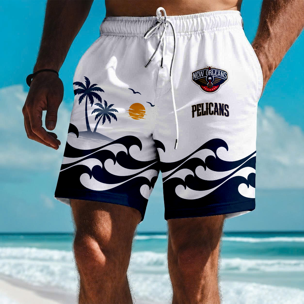 FINAL SALE - NEW CUSTOMIZED NBA30 NOP NEW ORLEANS PELICANS SHORT PANTS