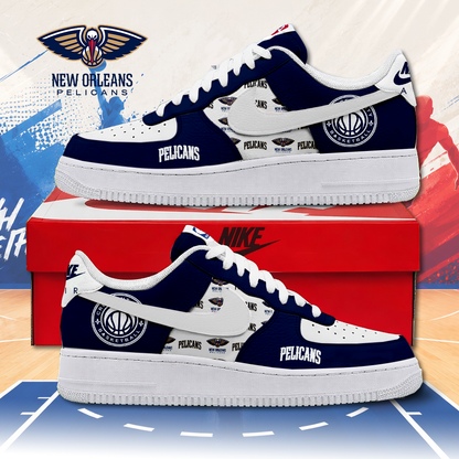 FINAL SALE - NEW CUSTOMIZED NBA30 NOP NEW ORLEANS PELICANS AF1 SNEAKERS