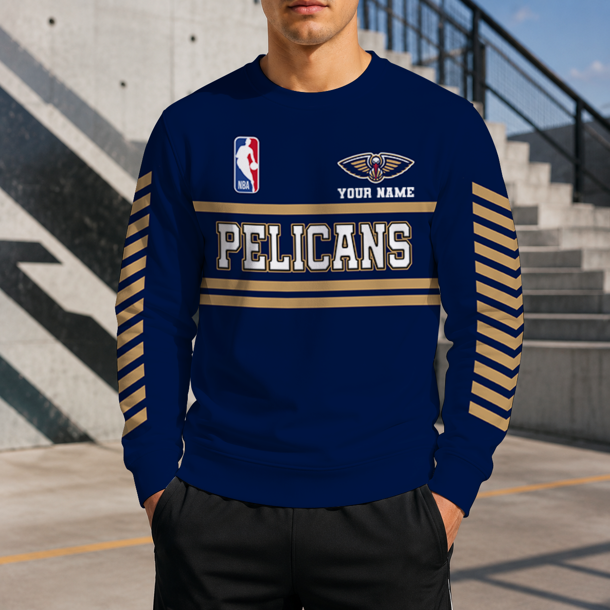 FINAL SALE - NEW CUSTOMIZED NBA30 NOP NEW ORLEANS PELICANS UNISEX SWEATSHIRT
