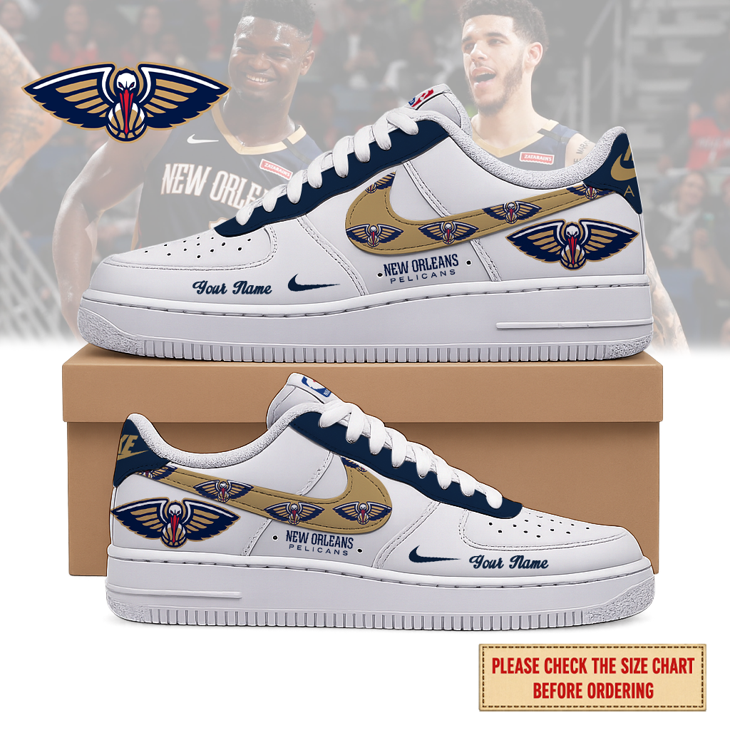 EXCLUSIVE EDITION - NEW CUSTOMIZED NBA30 NOP NEW ORLEANS PELICANS AF1 SNEAKERS