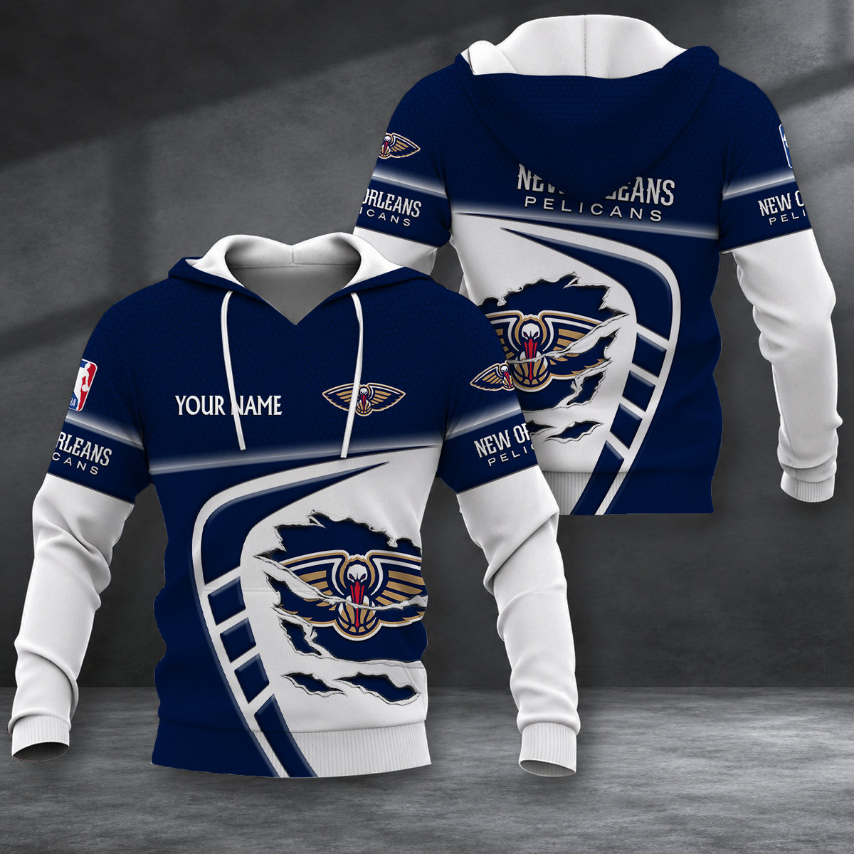 FINAL SALE - NEW CUSTOMIZED NBA30 NOP NEW ORLEANS PELICANS T-SHIRT, POLO SHIRT, ZIP POLO SHIRT, SWEATSHIRT, HOODIE & ZIP HOODIE