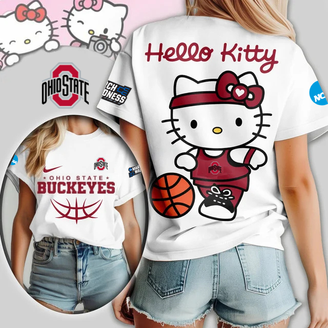 MEGA SALE - NEW CUSTOMIZED NCAA MAM30 OSB OS BUCKEYES HELLO KITTY T-SHIRT, SWEATSHIRT, HOODIE & ZIP HOODIE