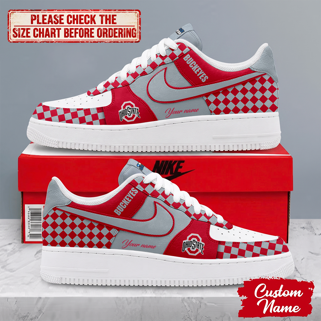 SPECIAL EDITION - NEW CUSTOMIZED NCAA MAM30 OSB OHIO STATE BUCKEYES AF1 SHOES