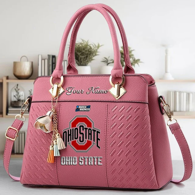 VIRAL EDITON - NEW CUSTOMIZED NCAA MAM30 OSB OS BUCKEYES ZIP HANDBAG MULTICOLOR
