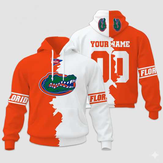 LIMITED EDITION - NEW CUSTOMIZED NCAA FBS30 FLG FL GATORS UNISEX HOODIE & ZIP HOODIE