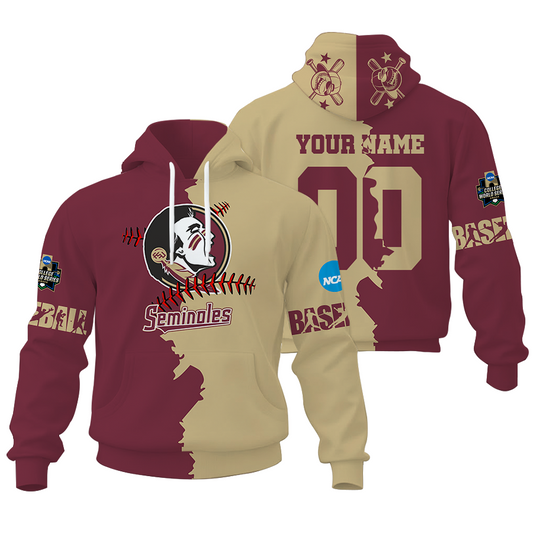LIMITED EDITION - NEW CUSTOMIZED NCAA CWS30 FLS FL SEMINOLES UNISEX HOODIE & ZIP HOODIE