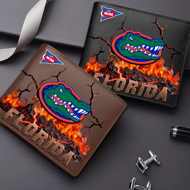 LIMITED EDITION - NEW CUSTOMIZED FBS NCAA30 FLG FL GATORS LEATHER WALLET