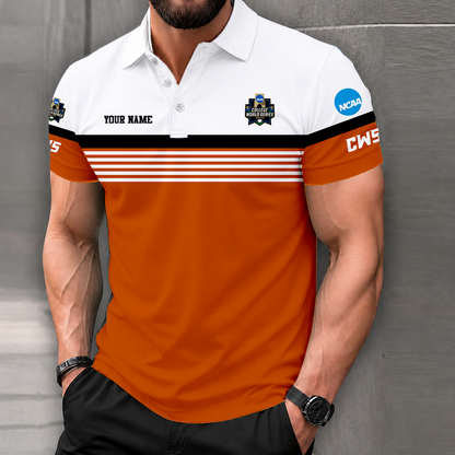 LIMITED EDITION - NEW CUSTOMIZED NCAA CWS31 CWS COLLEGE WORLD SERIES POLO SHIRT