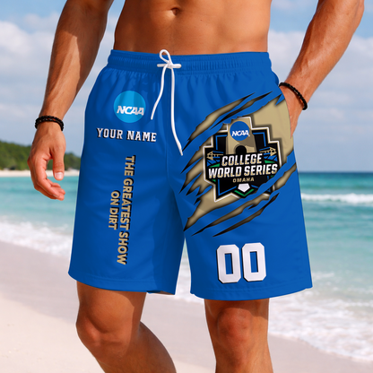 LIMITED DROP - NEW CUSTOMIZED | NCAA CWS31 COLLEGE WORLD SERIES SHORT PANTS