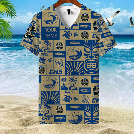 LIMITED EDITION - NEW CUSTOMIZED NCAA CWS31 COLLEGE WORLD SERIES V-NECK FEMALE SHIRT