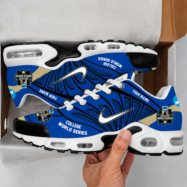 ELITE EDITION - NEW CUSTOMIZED NCAA CWS31 COLLEGE WORLD SERIES UNISEX AIR MAX PLUS SNEAKERS