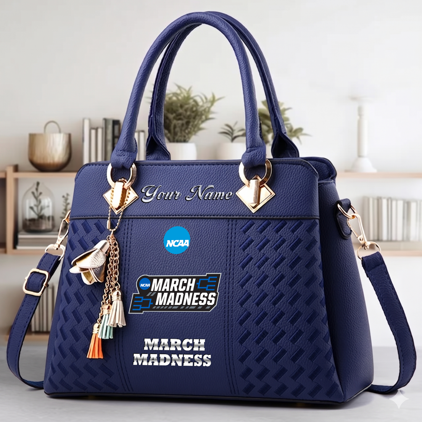 VIRAL EDITON - NEW CUSTOMIZED NCAA MAM31 MARCH MADNESS ZIP HANDBAG MULTICOLOR