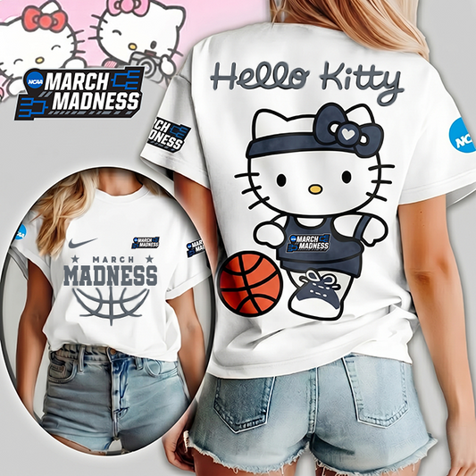 MEGA SALE - NEW CUSTOMIZED NCAA MAM31 MARCH MADNESS HELLO KITTY T-SHIRT, SWEATSHIRT, HOODIE & ZIP HOODIE