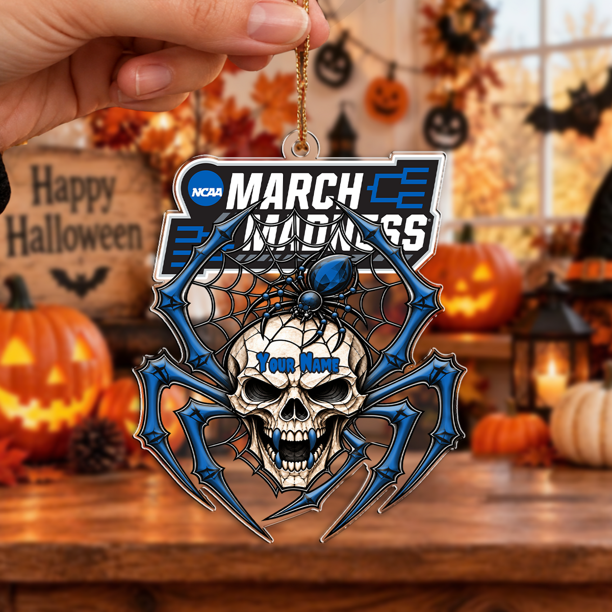 FINAL SALE - NEW CUSTOMIZED NCAA MAM31 MARCH MADNESS HALLOWEEN ACRYLIC ORNAMENT