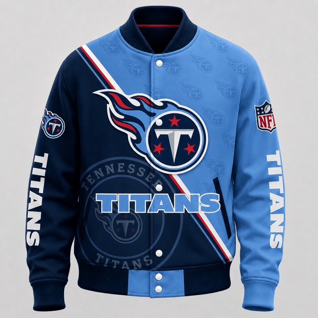SPECIAL EDITION - NEW CUSTOMIZED | NFL31 TST TENNESSEE TITANS SATIN VARSITY & BASEBALL JACKET