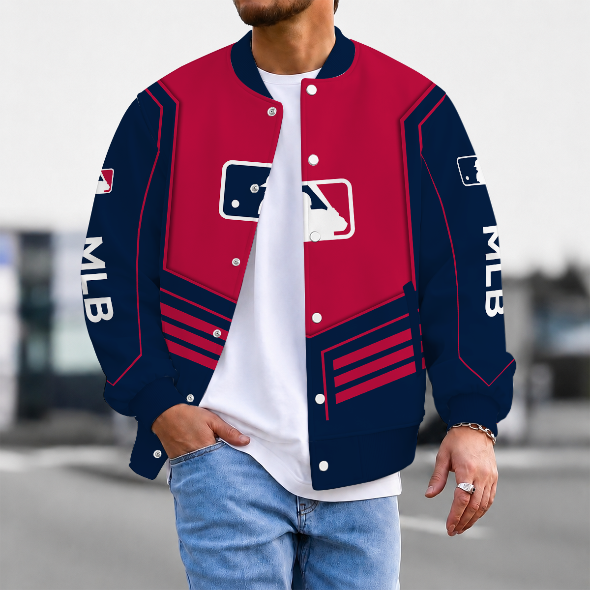 EXCLUSIVE EDITION - NEW CUSTOMIZED MLB31 MAJOR LEAGUE BASEBALL SATIN VARSITY & BASEBALL JACKET