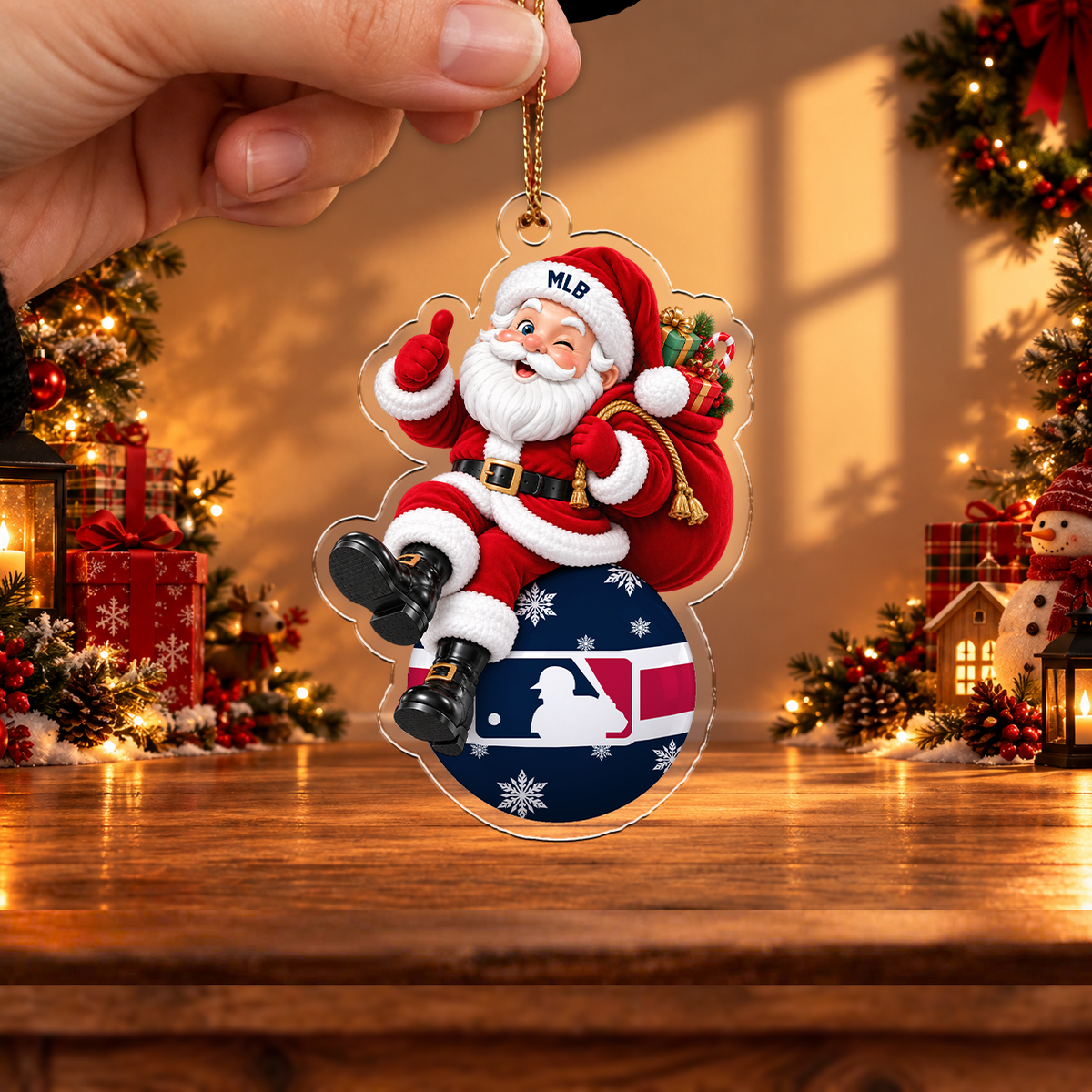 FLASH SALE - NEW CUSTOMIZED MLB31 MAJOR LEAGUE BASEBALL CHRISTMAS ACRYLIC ORNAMENT