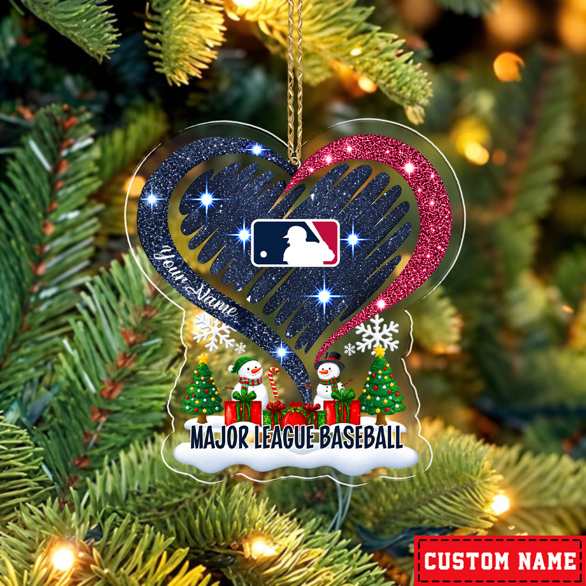 FINAL SALE - NEW CUSTOMIZED MLB31 MAJOR LEAGUE BASEBALL CHRISTMAS ACRYLIC ORNAMENT