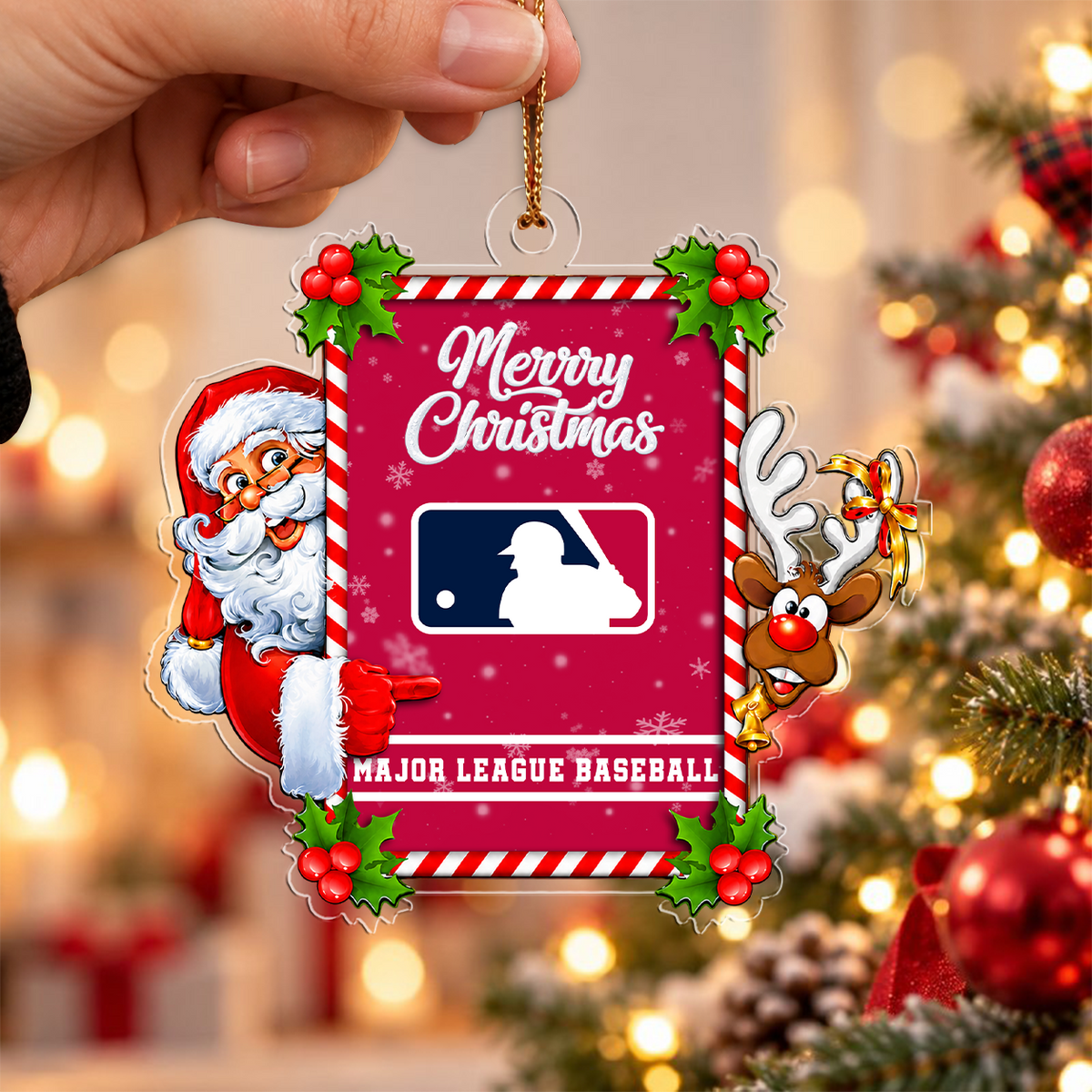 VIRAL EDITION - NEW CUSTOMIZED MLB31 MAJOR LEAGUE BASEBALL CHRISTMAS ACRYLIC ORNAMENT