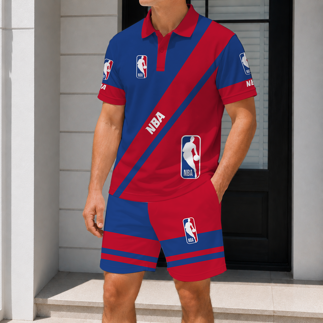 FINAL SALE - NEW CUSTOMIZED NBA31 NATIONAL BASKETBALL ASSOCIATION POLO SHIRT & SHORT PANTS SET
