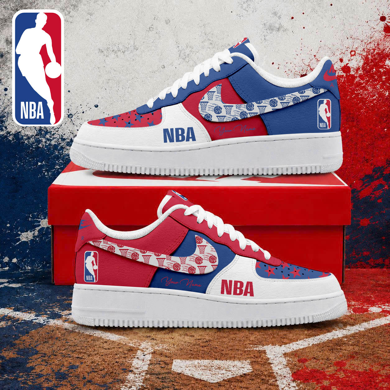 LIMITED EDITION - NEW CUSTOMIZED NBA31 NATIONAL BASKETBALL ASSOCIATION AF1 SNEAKERS
