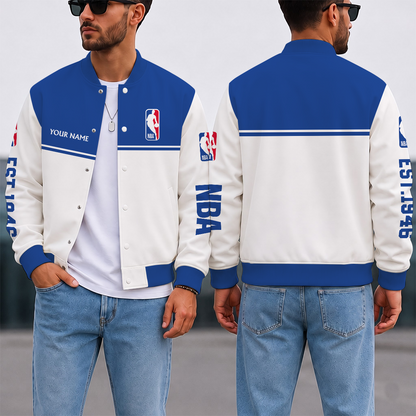 EXCLUSIVE EDITION - NEW CUSTOMIZED NBA31 NATIONAL BASKETBALL ASSOCIATION BASEBALL JACKET, SATIN VARSITY JACKET