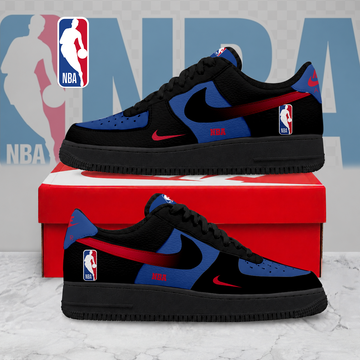FINAL SALE - NEW CUSTOMIZED NBA31 NBA NATIONAL BASKETBALL ASSOCIATION AF1 SNEAKERS