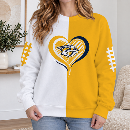 LIMITED EDITION - NEW CUSTOMIZED NHL31 NVP NASHVILLE PREDATORS RIBBED HOODIE & SWEATSHIRT