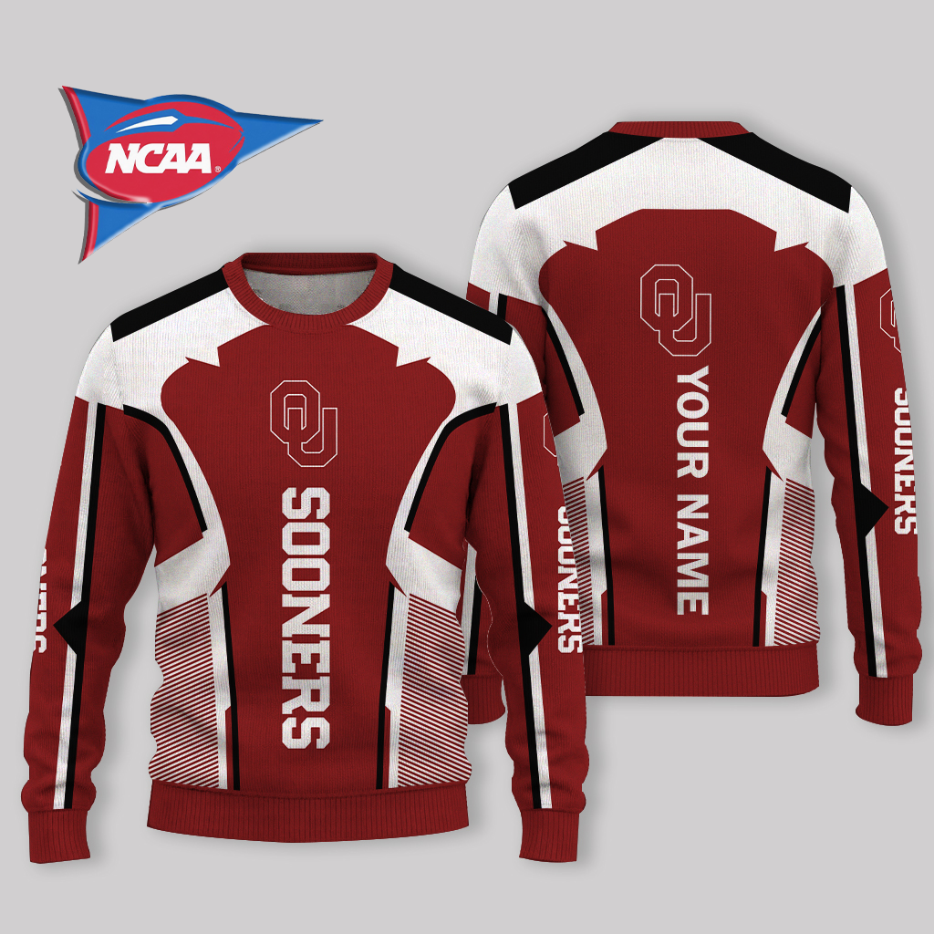 LIMITED EDITION - NEW CUSTOMIZED NCAA FBS31 OUS OKLAHOMA SOONERS UGLY SWEATER