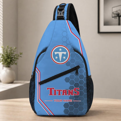 ELITE EDITION - NEW CUSTOMIZED NFL31 TST TENNESSEE TITANS SLING BAG