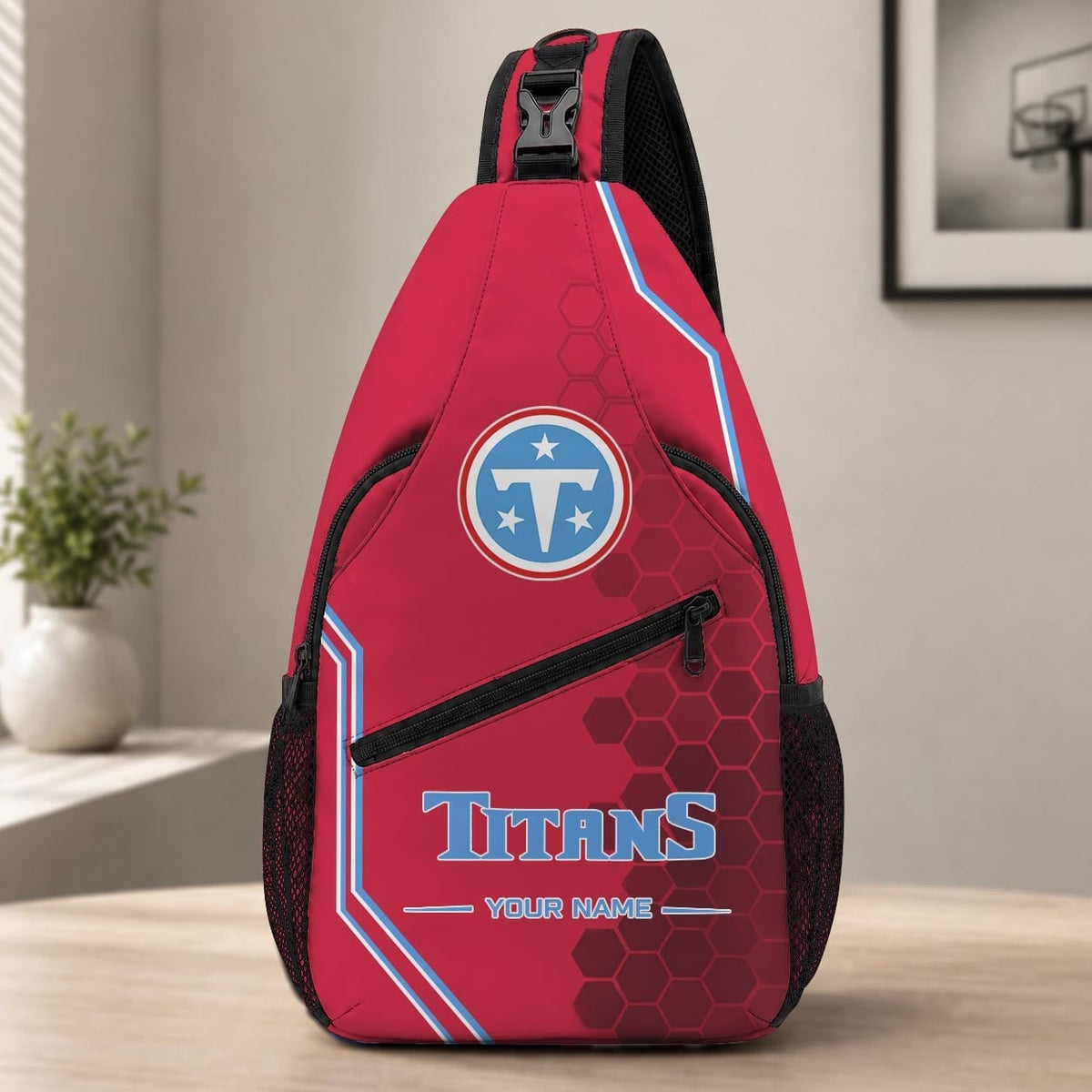 ELITE EDITION - NEW CUSTOMIZED NFL31 TST TENNESSEE TITANS SLING BAG
