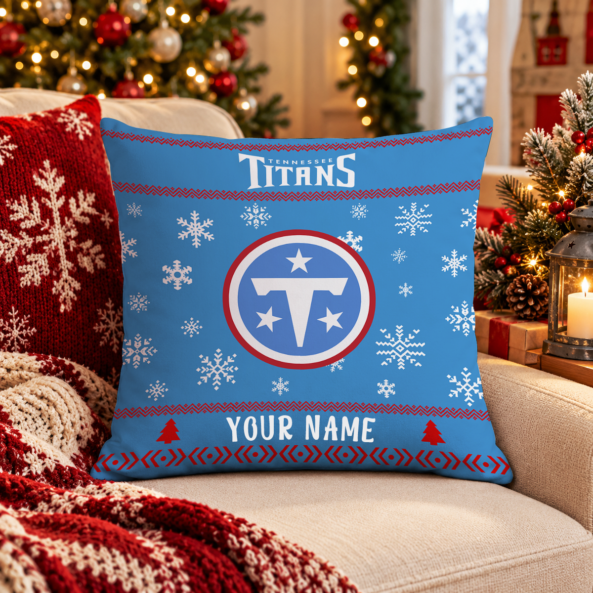 FINAL SALE - NEW PERSONALIZED NFL31 TST TENNESSEE TITANS PILLOW CASE