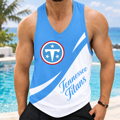 ELITE EDITION - NEW CUSTOMIZED NFL31 TST TENNESSEE TITANS MEN'S TANK TOP