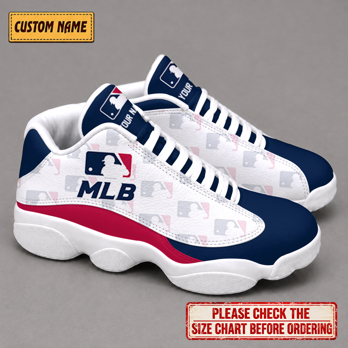 LIMITED EDITION - NEW CUSTOMIZED NFL31 MAJOR LEAGUE BASEBALL AIR JORDAN 13 LOW TOP SNEAKER