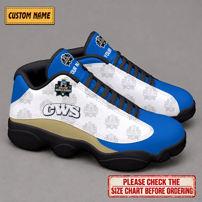 LIMITED EDITION - NEW CUSTOMIZED NCAA CWS31 CWS COLLEGE WORLD SERIES AIR JORDAN 13 LOW TOP SNEAKER