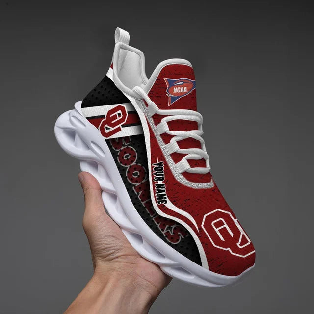 HOT DEAL - NEW CUSTOMIZED NCAA FBS31 OUS OKLAHOMA SOONERS CLUNKY SNEAKERS
