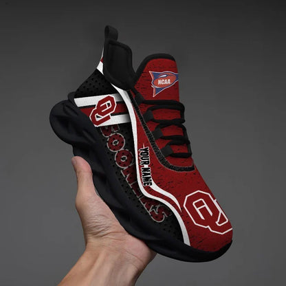 HOT DEAL - NEW CUSTOMIZED NCAA FBS31 OUS OKLAHOMA SOONERS CLUNKY SNEAKERS