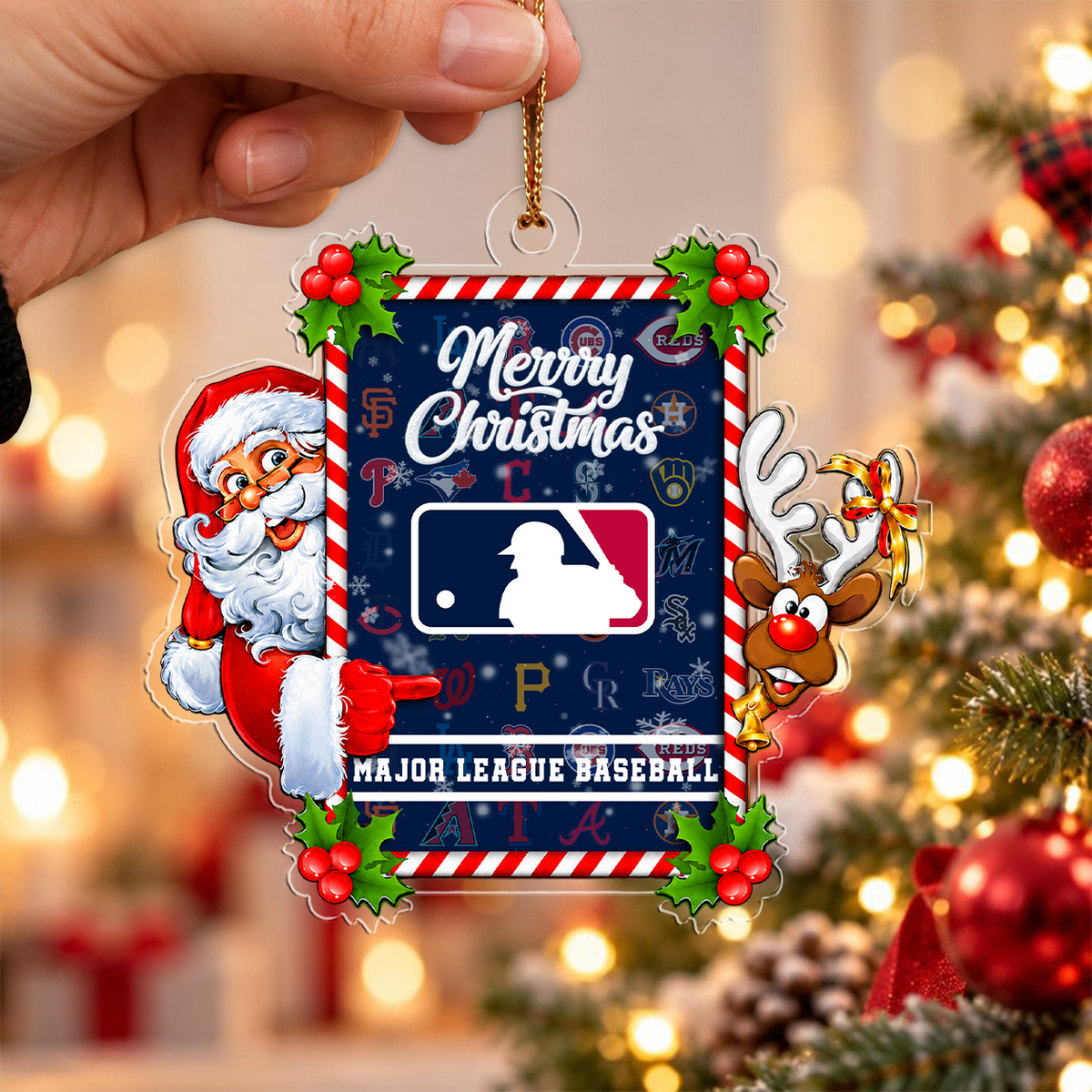 VIRAL EDITION - NEW CUSTOMIZED MLB32 ALL TEAMS CHRISTMAS ACRYLIC ORNAMENT