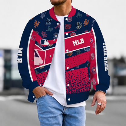 SPECIAL EDITION - NEW CUSTOMIZED MLB32 ALL TEAMS SATIN VARSITY & BASEBALL JACKET