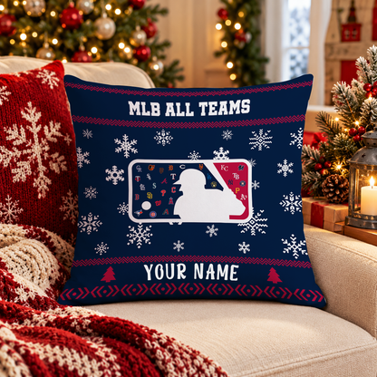 FINAL SALE - NEW PERSONALIZED MLB32  ALL TEAMS PILLOW CASE