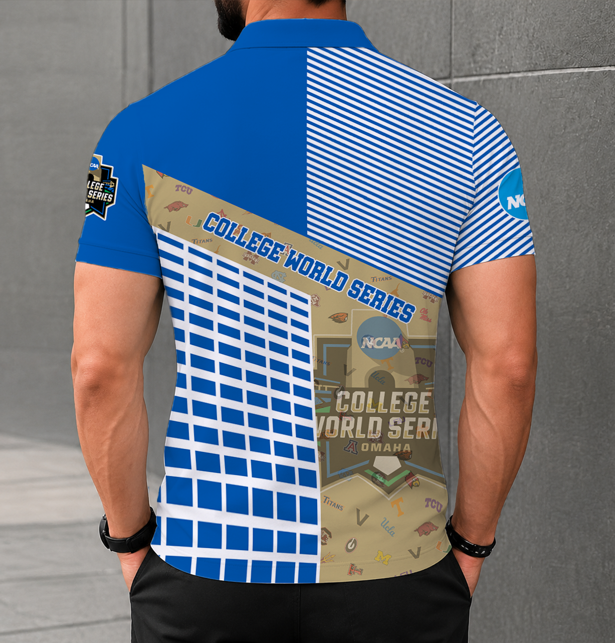 LIMITED EDITION - NEW CUSTOMIZED NCAA CWS32 ALL TEAM POLO SHIRT