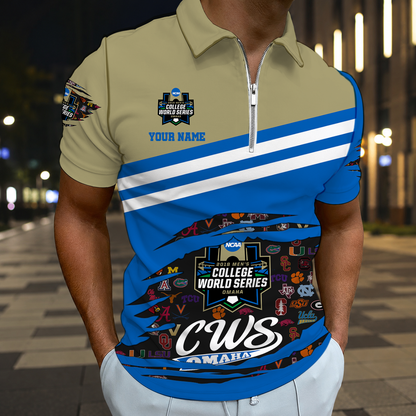 SPECIAL EDITION - NEW CUSTOMIZED NCAA CWS32 ALL TEAMS T-SHIRT, POLO SHIRT, ZIP POLO SHIRT, SWEATSHIRT, HOODIE & ZIP HOODIE